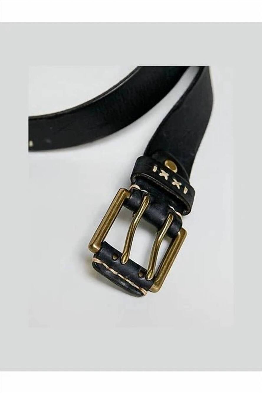 NEW POL women's night trail leather belt in black - Picture 3 of 4